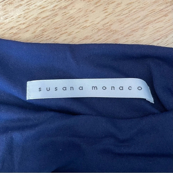 New! Susan Monoco layered ruffle Dress deep sea blue nwt 18200 - Picture 5 of 7